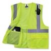 GloWear 8220HL Class 2 Standard Mesh Hook and Loop Vest, Polyester, Large/X-Large, Lime, Ships in 1-3 Business Days3