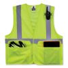 GloWear 8220HL Class 2 Standard Mesh Hook and Loop Vest, Polyester, Large/X-Large, Lime, Ships in 1-3 Business Days5