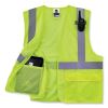 GloWear 8220HL Class 2 Standard Mesh Hook and Loop Vest, Polyester, 4X-Large/5X-Large, Lime, Ships in 1-3 Business Days3