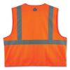 GloWear 8225Z Class 2 Standard Solid Vest, Polyester, Orange, Small/Medium, Ships in 1-3 Business Days3