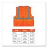 GloWear 8225Z Class 2 Standard Solid Vest, Polyester, Orange, Large/-Large, Ships in 1-3 Business Days3