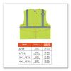 GloWear 8225Z Class 2 Standard Solid Vest, Polyester, Lime, Large/X-Large, Ships in 1-3 Business Days3