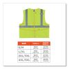 GloWear 8225Z Class 2 Standard Solid Vest, Polyester, Lime, 4X-Large/5X-Large, Ships in 1-3 Business Days4