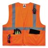GloWear 8225HL Class 2 Standard Solid Hook and Loop Vest, Polyester, Orange, Large/X-Large, Ships in 1-3 Business Days3