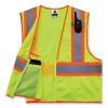 GloWear 8229Z Class 2 Economy Two-Tone Zipper Vest, Polyester, Large/X-Large, Lime, Ships in 1-3 Business Days3