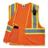 GloWear 8229Z Class 2 Economy Two-Tone Zipper Vest, Polyester, Small/Medium, Orange, Ships in 1-3 Business Days3