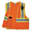 GloWear 8229Z Class 2 Economy Two-Tone Zipper Vest, Polyester, Large/X-Large, Orange, Ships in 1-3 Business Days3