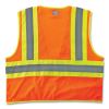 GloWear 8229Z Class 2 Economy Two-Tone Zipper Vest, Polyester, 2X-Large/3X-Large, Orange, Ships in 1-3 Business Days2