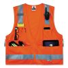 GloWear 8250Z Class 2 Surveyors Zipper Vest, Polyester, Small/Medium, Orange, Ships in 1-3 Business Days3