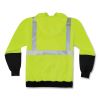 GloWear 8293 Hi-Vis Class 2 Hooded Sweatshirt Black Bottom, Polar Fleece, Small, Lime, Ships in 1-3 Business Days3