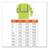 GloWear 8391 Class 3 Hi-Vis Long Sleeve Shirt, Polyester, Lime, 4X-Large, Ships in 1-3 Business Days3