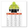 GloWear 8372 ZipUp HiVis Class 3 Zip Hood Sweatshirt w/ Black Bottom, Polar Fleece, Lime, Medium, Ships in 1-3 Business Days2