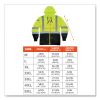 GloWear 8372 ZipUp HiVis Class 3 Zip Hood Sweatshirt w/ Black Bottom, Polar Fleece, Lime, Medium, Ships in 1-3 Business Days4