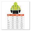 GloWear 8373 Hi-Vis Class 3 Hooded with Sweatshirt Black Bottom, Polar Fleece, Lime, Medium, Ships in 1-3 Business Days4