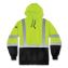 GloWear 8373 Hi-Vis Class 3 Hooded with Sweatshirt Black Bottom, Polar Fleece, Lime, Medium, Ships in 1-3 Business Days1