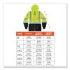 GloWear 8373 Hi-Vis Class 3 Hooded with Sweatshirt Black Bottom, Polar Fleece, Lime, Medium, Ships in 1-3 Business Days2