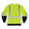 GloWear 8373 Hi-Vis Class 3 Hooded with Sweatshirt Black Bottom, Polar Fleece, Lime, Medium, Ships in 1-3 Business Days2