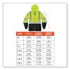 GloWear 8373 Hi-Vis Class 3 Hooded with Sweatshirt Black Bottom, Polar Fleece, Lime, Medium, Ships in 1-3 Business Days4