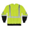 GloWear 8373 Hi-Vis Class 3 Hooded with Sweatshirt Black Bottom, Polar Fleece, Lime, Medium, Ships in 1-3 Business Days2