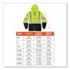 GloWear 8373 Hi-Vis Class 3 Hooded with Sweatshirt Black Bottom, Polar Fleece, Lime, Medium, Ships in 1-3 Business Days4