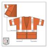 GloWear 8320Z Class 3 Standard Zipper Vest, Polyester, 2X-Large/3X-Large, Orange, Ships in 1-3 Business Days5