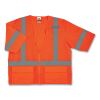 GloWear 8320Z Class 3 Standard Zipper Vest, Polyester, 4X-Large/5X-Large, Orange, Ships in 1-3 Business Days4