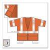 GloWear 8320Z Class 3 Standard Zipper Vest, Polyester, 4X-Large/5X-Large, Orange, Ships in 1-3 Business Days5