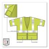 GloWear 8320Z Class 3 Standard Zipper Vest, Polyester, Small/Medium, Lime, Ships in 1-3 Business Days3