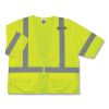 GloWear 8320Z Class 3 Standard Zipper Vest, Polyester, Largel/X-Large, Lime, Ships in 1-3 Business Days3