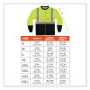 GloWear 8291BK Type R Class 2 Black Front Long Sleeve T-Shirt, Polyester, X-Large, Lime, Ships in 1-3 Business Days3