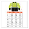 GloWear 8291BK Type R Class 2 Black Front Long Sleeve T-Shirt, Polyester, 5X-Large, Lime, Ships in 1-3 Business Days4