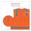 GloWear 8249Z Class 2 Economy Surveyors Zipper Vest, Polyester, X-Small, Orange, Ships in 1-3 Business Days7