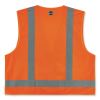 GloWear 8249Z Class 2 Economy Surveyors Zipper Vest, Polyester, Small/Medium, Orange, Ships in 1-3 Business Days3