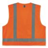 GloWear 8249Z Class 2 Economy Surveyors Zipper Vest, Polyester, 4X-Large/5X-Large, Orange, Ships in 1-3 Business Days3