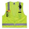 GloWear 8249Z Class 2 Economy Surveyors Zipper Vest, Polyester, X-Small, Lime, Ships in 1-3 Business Days10