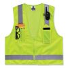 GloWear 8249Z Class 2 Economy Surveyors Zipper Vest, Polyester, Small/Medium, Lime, Ships in 1-3 Business Days10