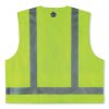 GloWear 8249Z Class 2 Economy Surveyors Zipper Vest, Polyester, Large/X-Large, Lime, Ships in 1-3 Business Days3