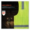 GloWear 8249Z Class 2 Economy Surveyors Zipper Vest, Polyester, 4X-Large/5X-Large, Lime, Ships in 1-3 Business Days4