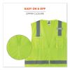 GloWear 8249Z Class 2 Economy Surveyors Zipper Vest, Polyester, 4X-Large/5X-Large, Lime, Ships in 1-3 Business Days7