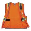 GloWear 8246Z Class 2 Two-Tone Mesh Reflective Binding Zipper Vest, Polyester, Small/Med, Orange, Ships in 1-3 Business Days2