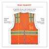 GloWear 8246Z Class 2 Two-Tone Mesh Reflective Binding Zipper Vest, Polyester, Small/Med, Orange, Ships in 1-3 Business Days8