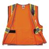 GloWear 8246Z Class 2 Two-Tone Mesh Reflective Binding Zipper Vest, Polyester, Large/XL, Orange, Ships in 1-3 Business Days2