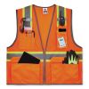 GloWear 8246Z Class 2 Two-Tone Mesh Reflective Binding Zipper Vest, Polyester, Large/XL, Orange, Ships in 1-3 Business Days10