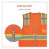 GloWear 8246Z Class 2 Two-Tone Mesh Reflective Binding Zipper Vest, Polyester, 2XL/3XL, Orange, Ships in 1-3 Business Days7