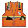 GloWear 8246Z Class 2 Two-Tone Mesh Reflective Binding Zipper Vest, Polyester, 2XL/3XL, Orange, Ships in 1-3 Business Days10