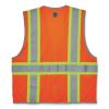 GloWear 8246Z Class 2 Two-Tone Mesh Reflective Binding Zipper Vest, Polyester, 4XL/5XL, Orange, Ships in 1-3 Business Days3