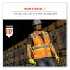 GloWear 8246Z Class 2 Two-Tone Mesh Reflective Binding Zipper Vest, Polyester, Small/Medium, Lime, Ships in 1-3 Business Days3