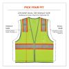 GloWear 8246Z Class 2 Two-Tone Mesh Reflective Binding Zipper Vest, Polyester, Small/Medium, Lime, Ships in 1-3 Business Days7