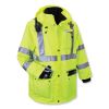 GloWear 8385 Class 3 Hi-Vis 4-in-1 Jacket, Large, Lime, Ships in 1-3 Business Days4