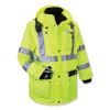 GloWear 8385 Class 3 Hi-Vis 4-in-1 Jacket, 2X-Large, Lime, Ships in 1-3 Business Days4